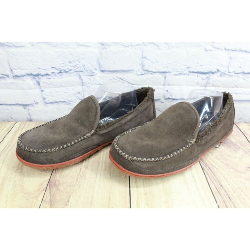 LL Bean Mountain Slippers Fleece Lined Brown Size 10 M - Picture 2 of 9